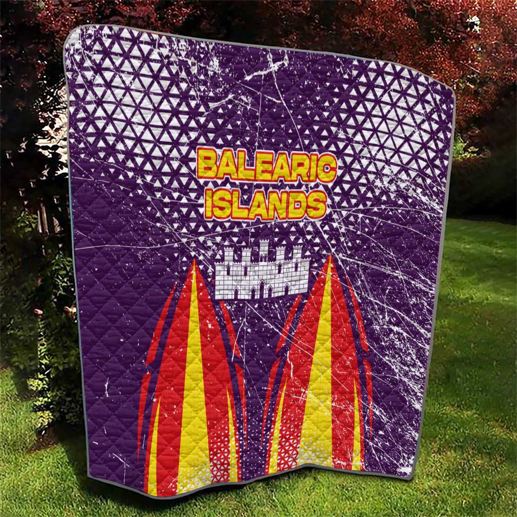 Balearic Islands Flag Quilt Autonomous Community of Spain - Wonder Print Shop
