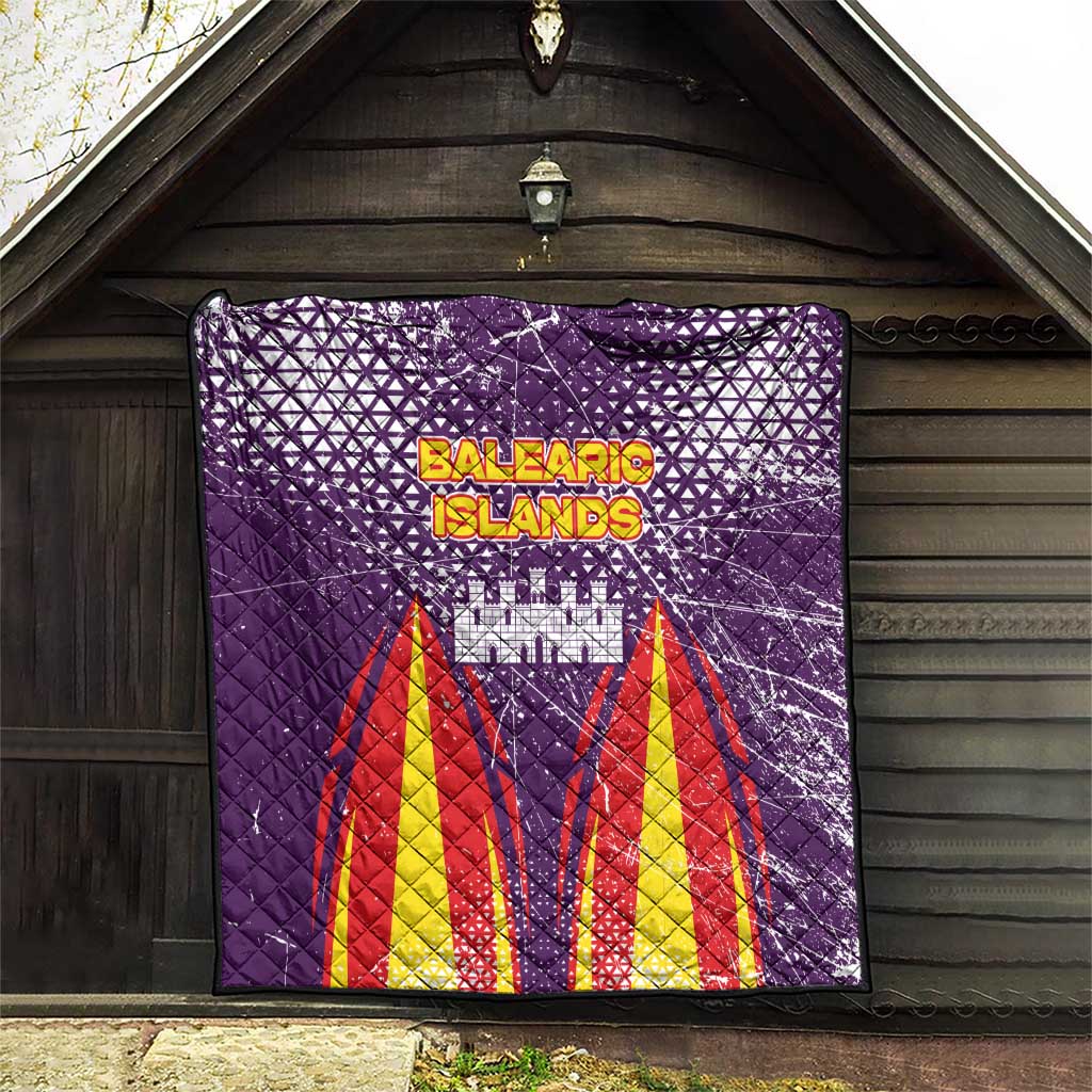 Balearic Islands Flag Quilt Autonomous Community of Spain - Wonder Print Shop