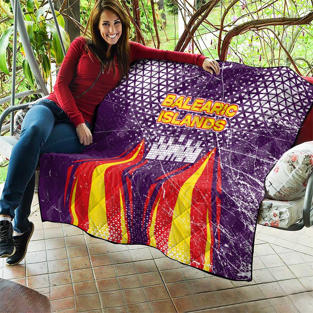 Balearic Islands Flag Quilt Autonomous Community of Spain - Wonder Print Shop