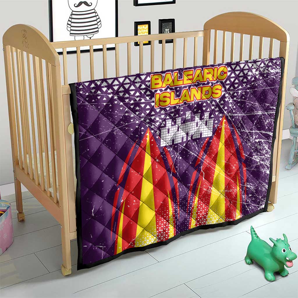 Balearic Islands Flag Quilt Autonomous Community of Spain - Wonder Print Shop