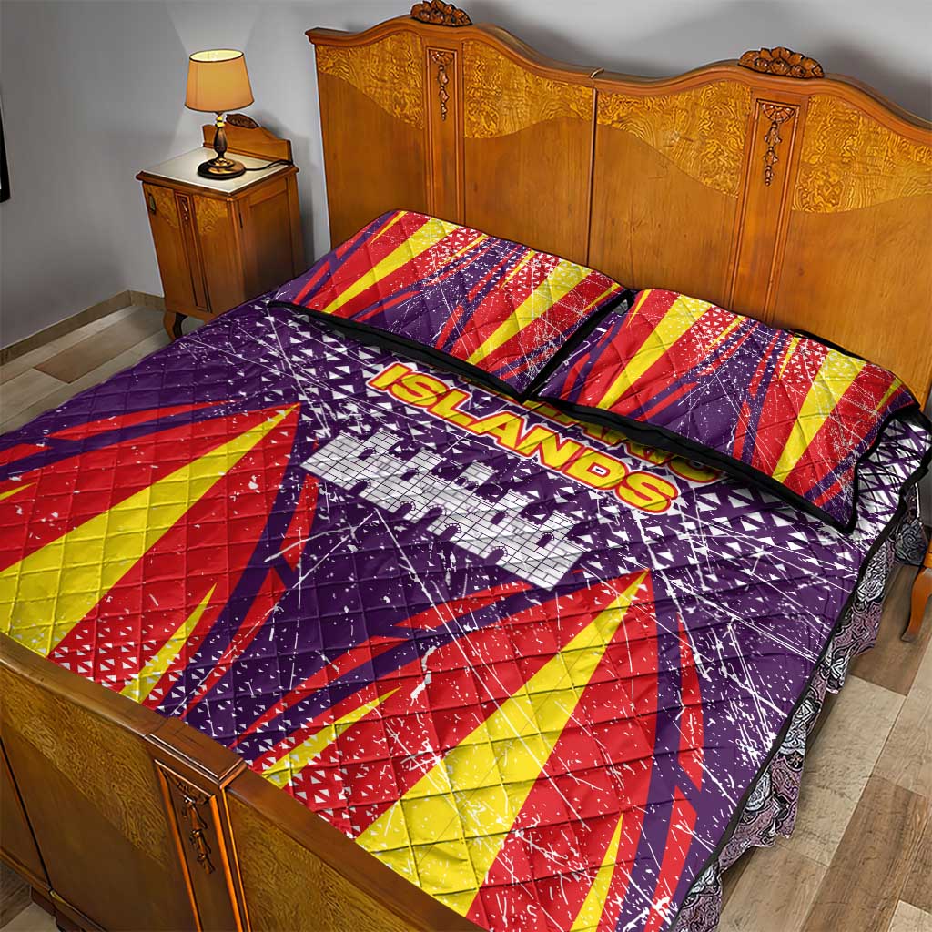 Balearic Islands Flag Quilt Bed Set Autonomous Community of Spain - Wonder Print Shop