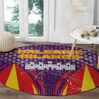 Balearic Islands Flag Round Carpet Autonomous Community of Spain - Wonder Print Shop