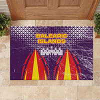Balearic Islands Flag Rubber Doormat Autonomous Community of Spain - Wonder Print Shop