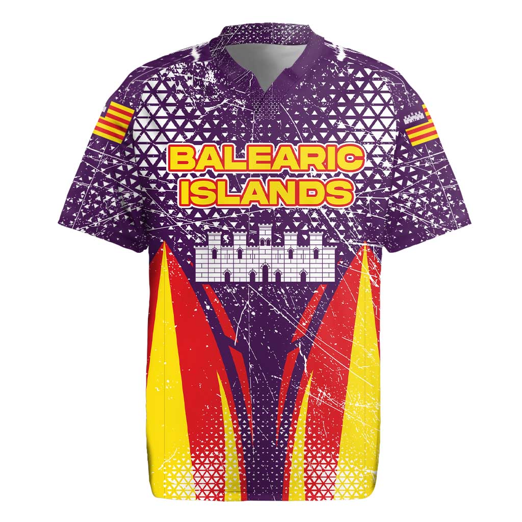 Balearic Islands Flag Rugby Jersey Autonomous Community of Spain - Wonder Print Shop