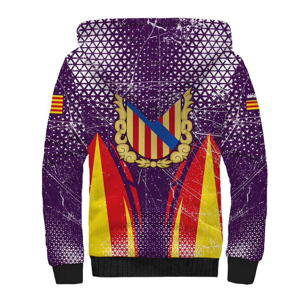 Balearic Islands Flag Sherpa Hoodie Autonomous Community of Spain - Wonder Print Shop