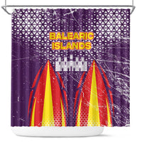 Balearic Islands Flag Shower Curtain Autonomous Community of Spain - Wonder Print Shop