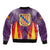 Balearic Islands Flag Sleeve Zip Bomber Jacket Autonomous Community of Spain - Wonder Print Shop