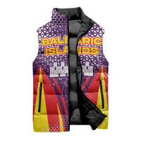 Balearic Islands Flag Sleeveless Puffer Jacket Autonomous Community of Spain - Wonder Print Shop