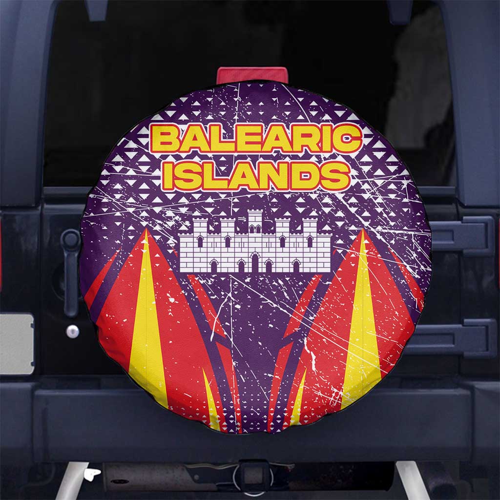 Balearic Islands Flag Spare Tire Cover Autonomous Community of Spain - Wonder Print Shop