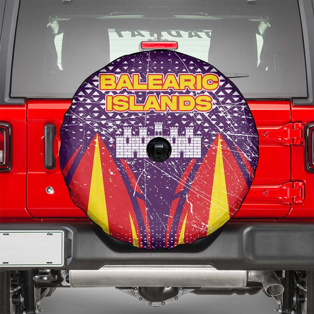 Balearic Islands Flag Spare Tire Cover Autonomous Community of Spain - Wonder Print Shop
