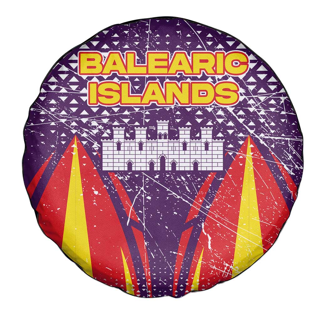 Balearic Islands Flag Spare Tire Cover Autonomous Community of Spain - Wonder Print Shop