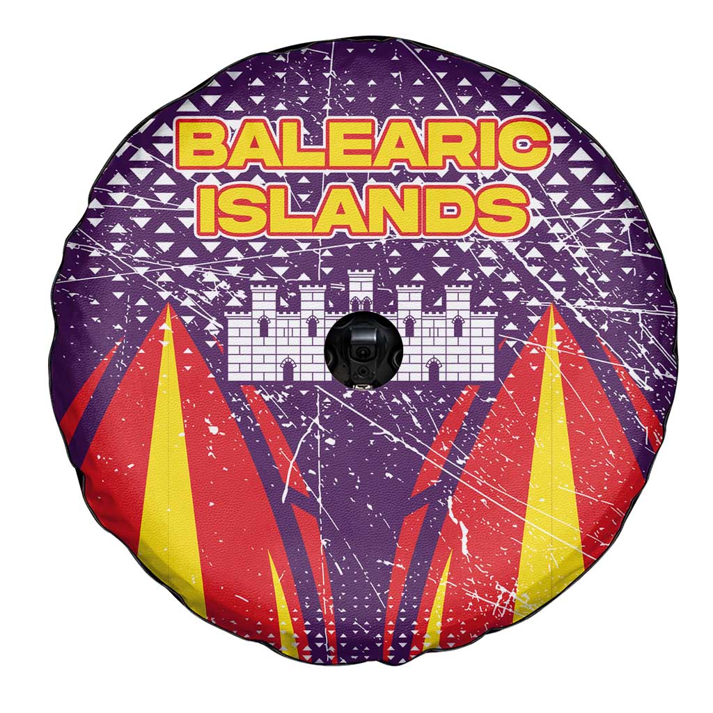 Balearic Islands Flag Spare Tire Cover Autonomous Community of Spain - Wonder Print Shop