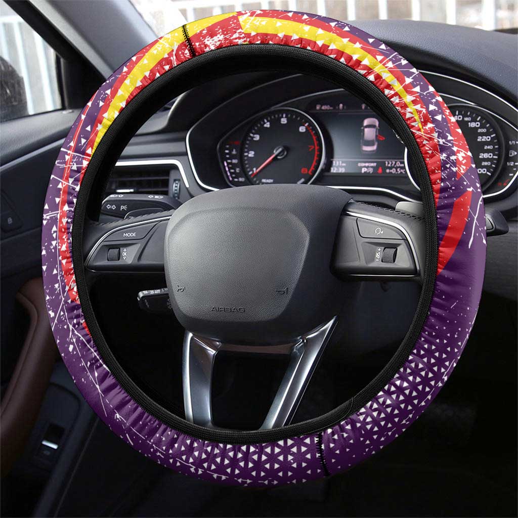 Balearic Islands Flag Steering Wheel Cover Autonomous Community of Spain - Wonder Print Shop
