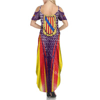 Balearic Islands Flag Summer Maxi Dress Autonomous Community of Spain - Wonder Print Shop