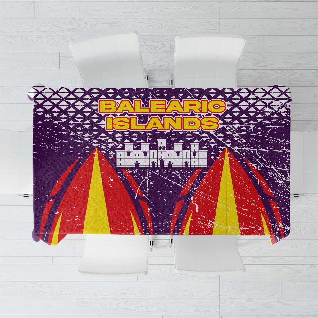 Balearic Islands Flag Tablecloth Autonomous Community of Spain - Wonder Print Shop