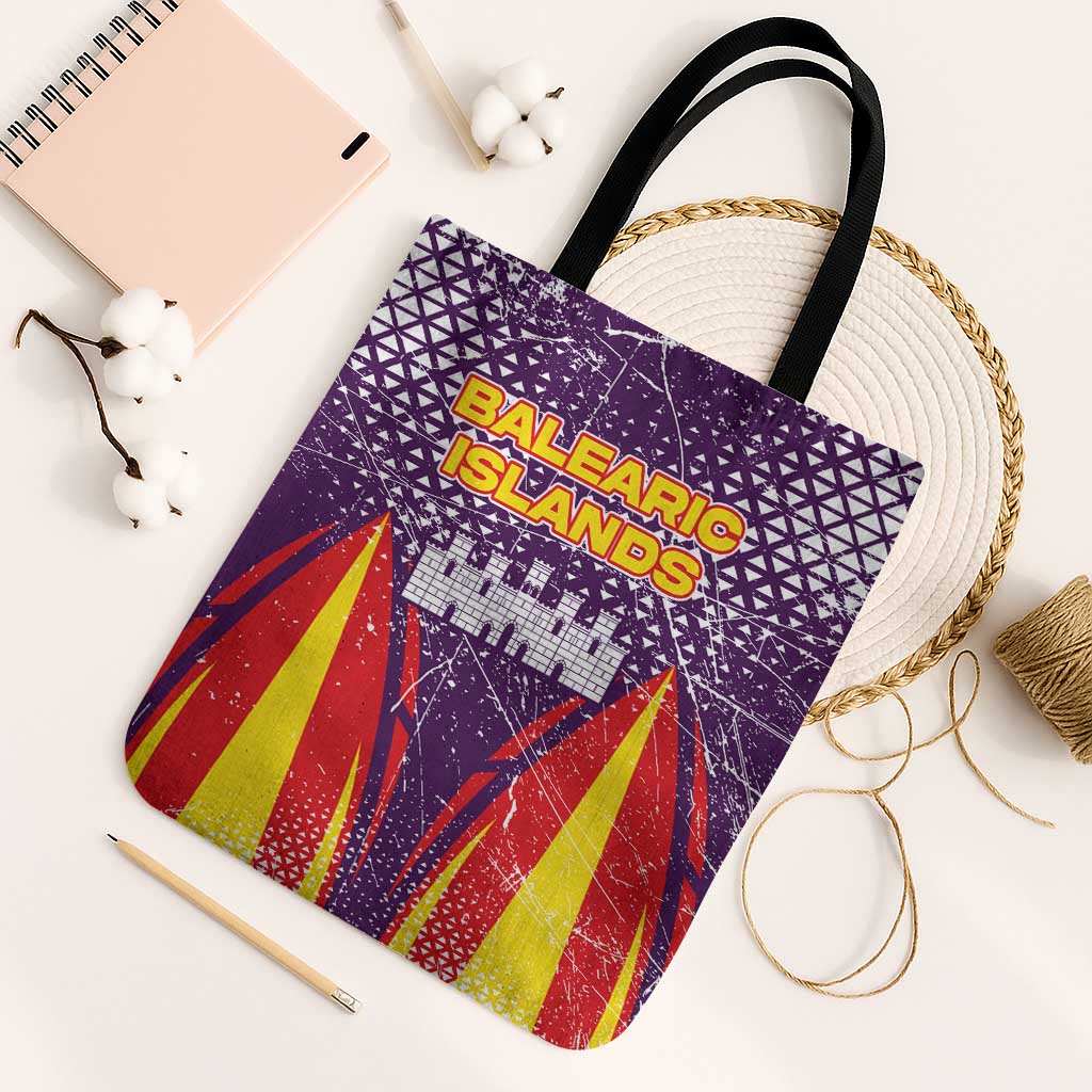 Balearic Islands Flag Tote Bag Autonomous Community of Spain - Wonder Print Shop