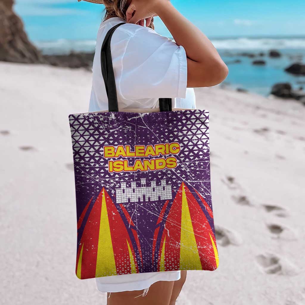 Balearic Islands Flag Tote Bag Autonomous Community of Spain - Wonder Print Shop