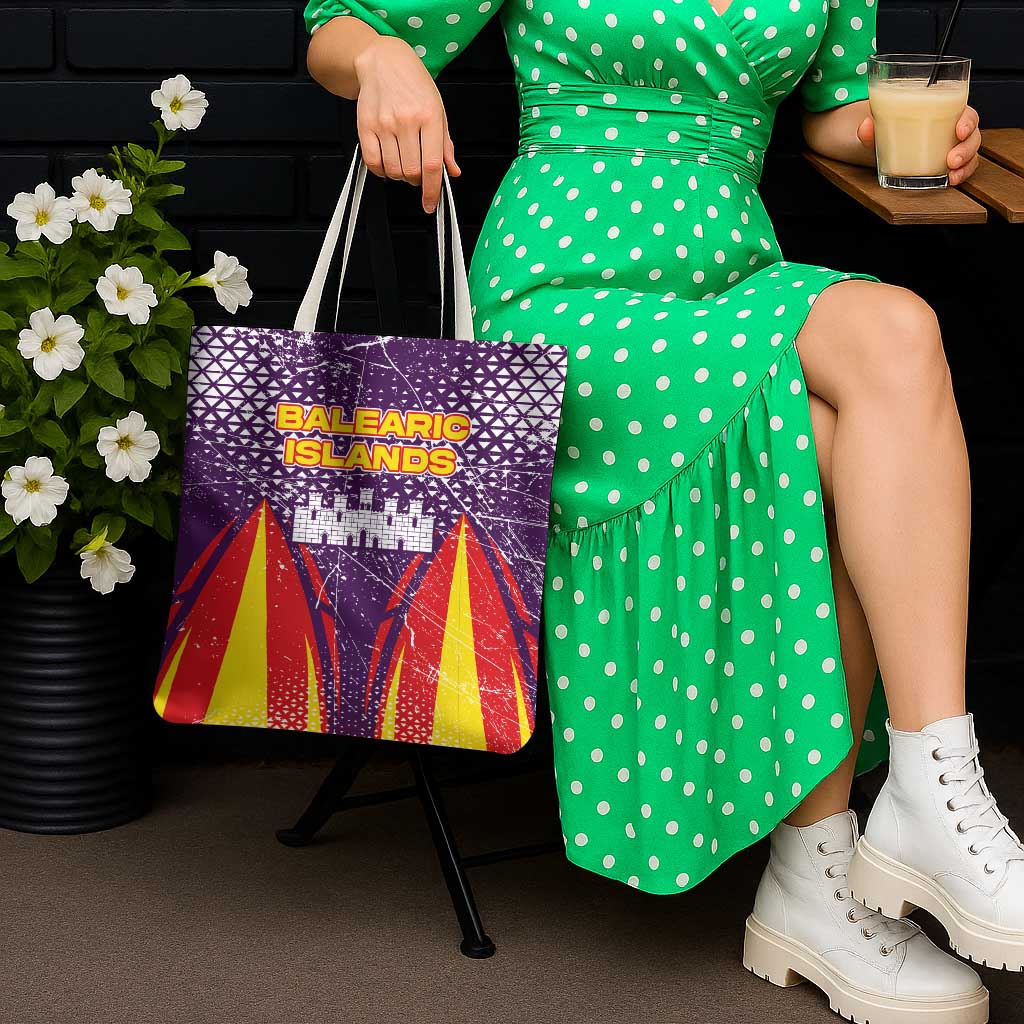 Balearic Islands Flag Tote Bag Autonomous Community of Spain - Wonder Print Shop