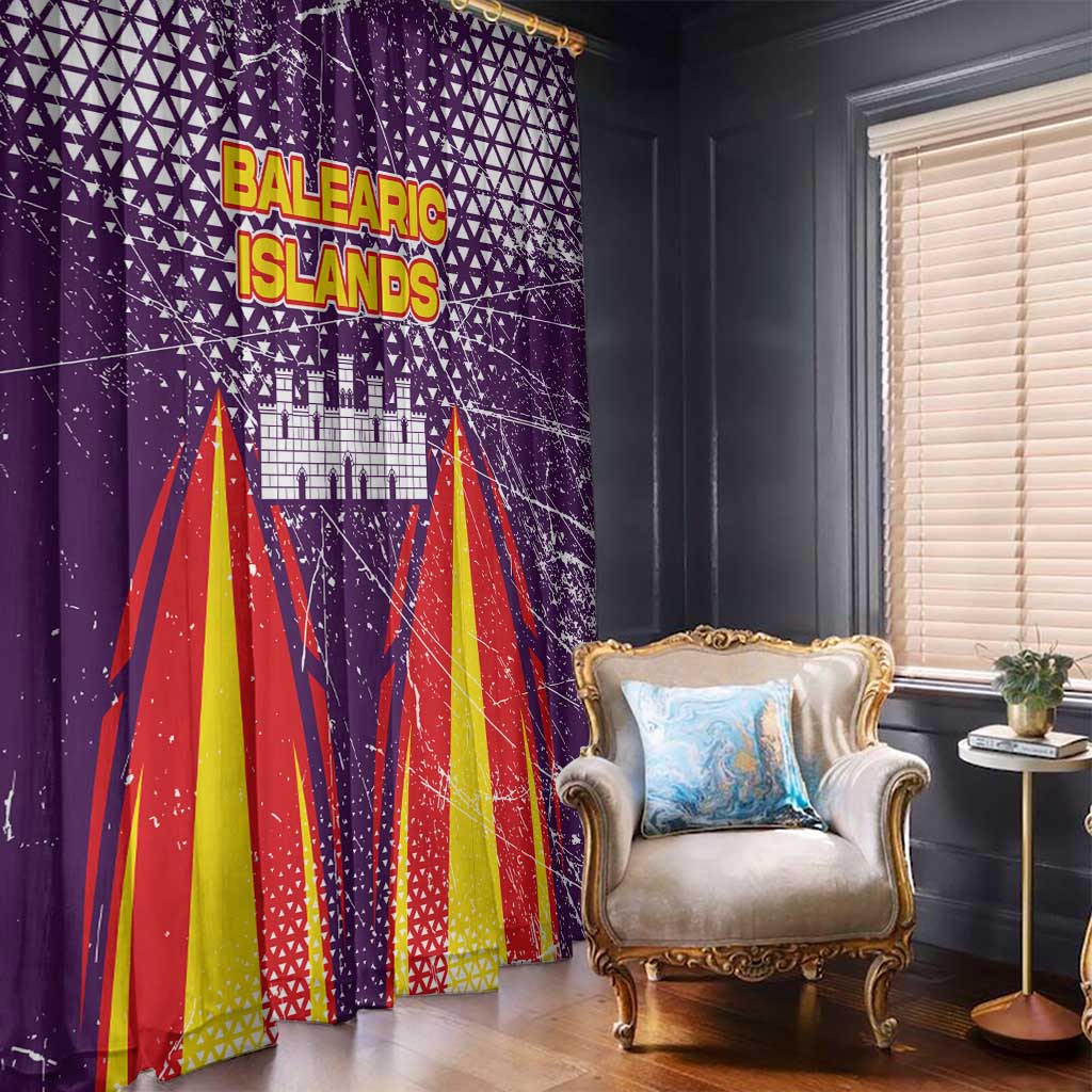 Balearic Islands Flag Window Curtain Autonomous Community of Spain - Wonder Print Shop