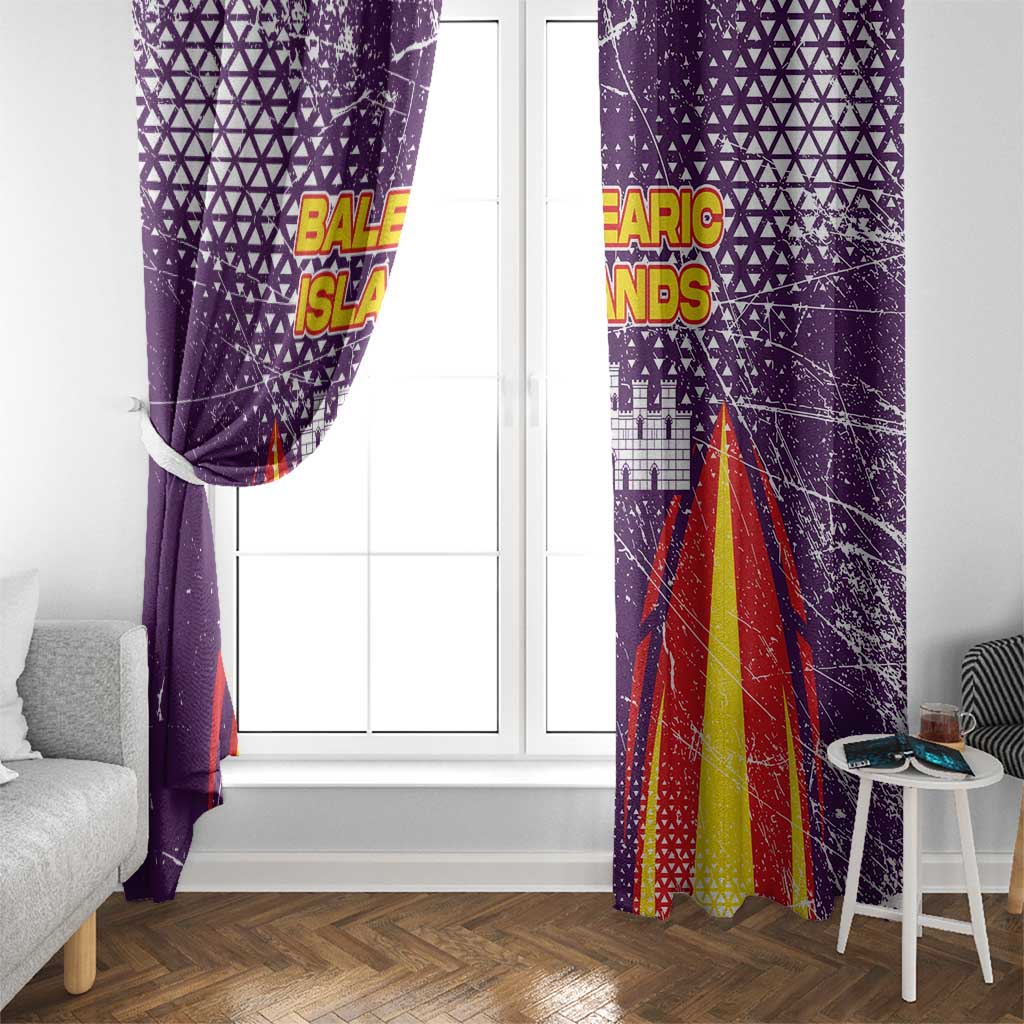 Balearic Islands Flag Window Curtain Autonomous Community of Spain - Wonder Print Shop