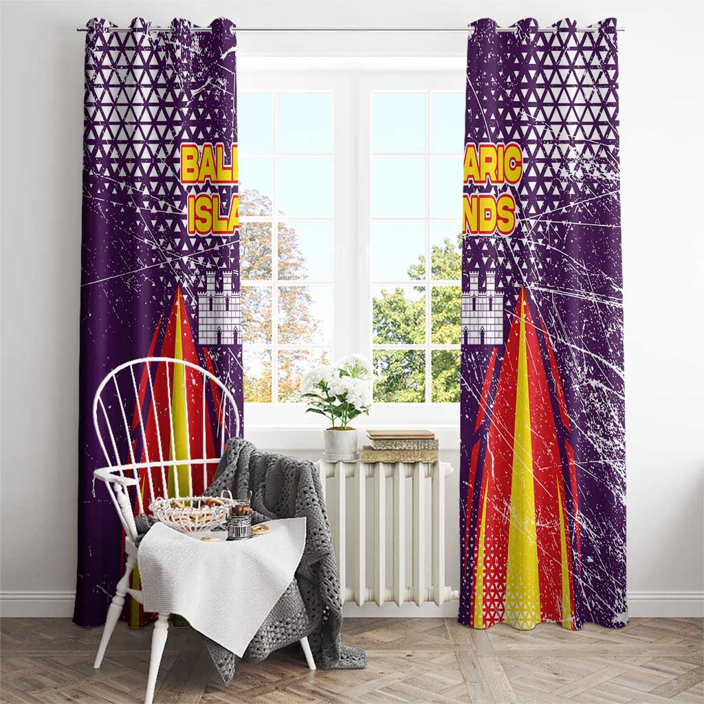 Balearic Islands Flag Window Curtain Autonomous Community of Spain - Wonder Print Shop