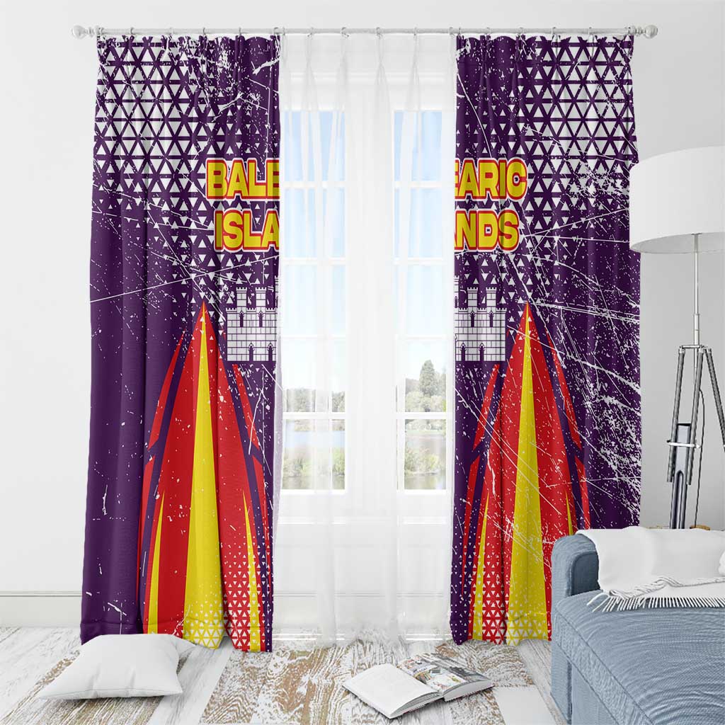 Balearic Islands Flag Window Curtain Autonomous Community of Spain - Wonder Print Shop
