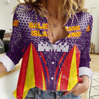 Balearic Islands Flag Women Casual Shirt Autonomous Community of Spain - Wonder Print Shop