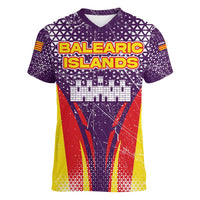 Balearic Islands Flag Women V-Neck T-Shirt Autonomous Community of Spain - Wonder Print Shop