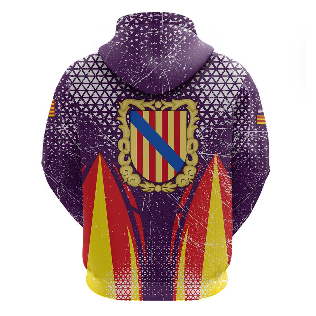 Balearic Islands Flag Zip Hoodie Autonomous Community of Spain - Wonder Print Shop