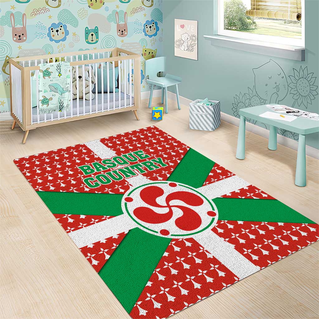 Basque Country Flag Area Rug Autonomous Community of Spain - Wonder Print Shop