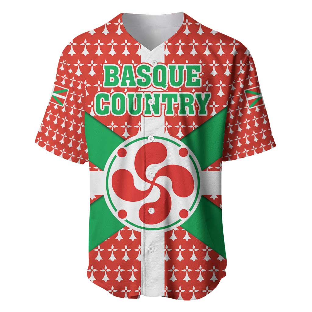 Basque Country Flag Baseball Jersey Autonomous Community of Spain - Wonder Print Shop