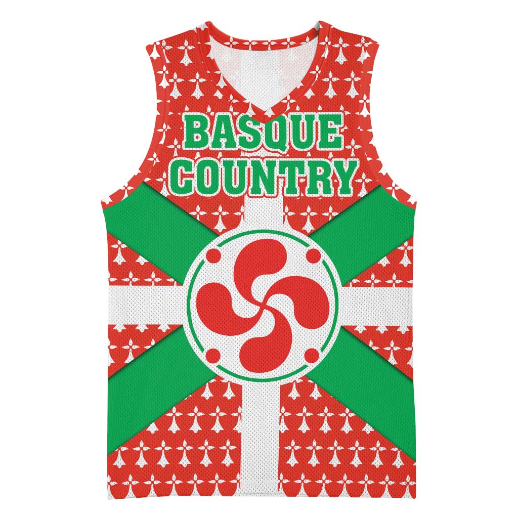 Basque Country Flag Basketball Jersey Autonomous Community of Spain - Wonder Print Shop