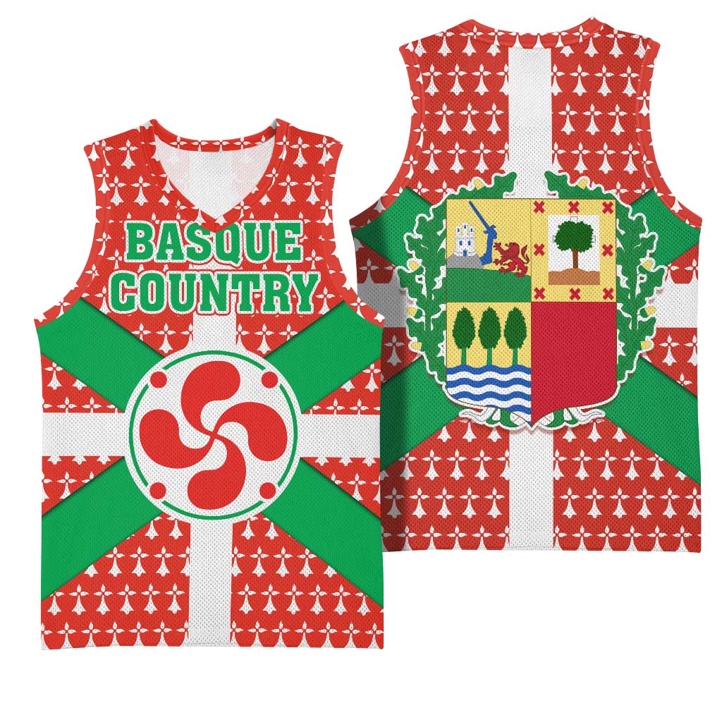 Basque Country Flag Basketball Jersey Autonomous Community of Spain - Wonder Print Shop