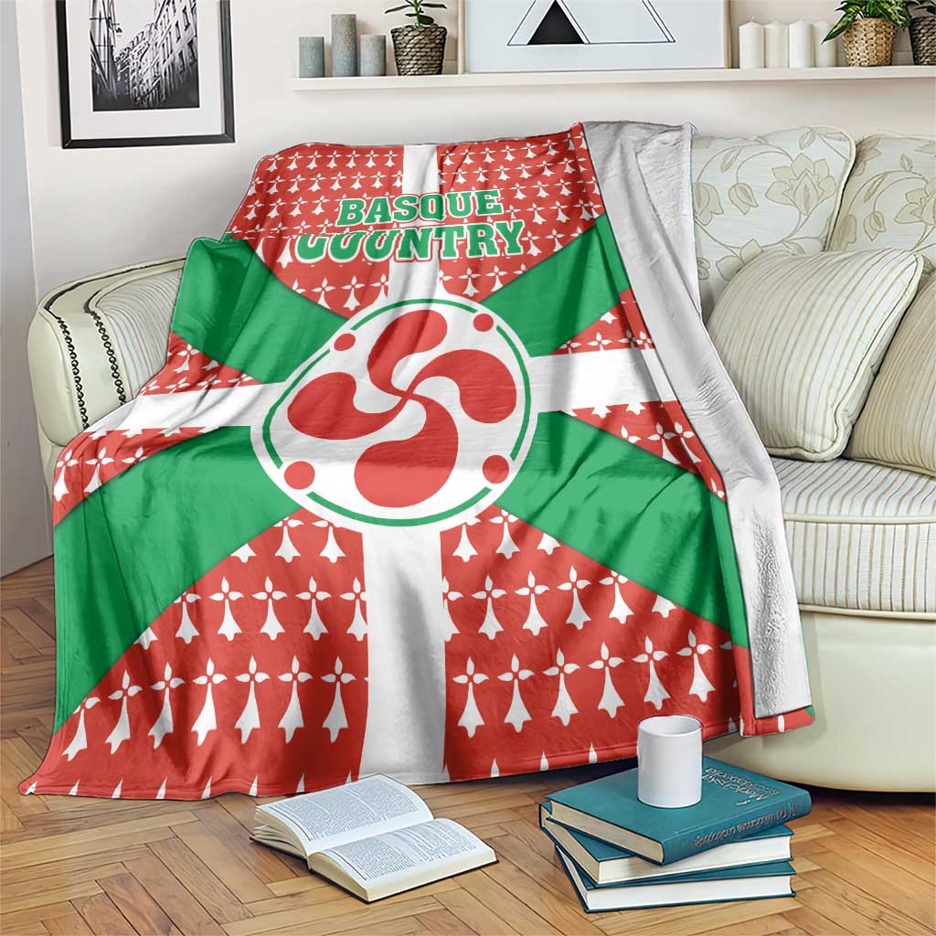 Basque Country Flag Blanket Autonomous Community of Spain - Wonder Print Shop