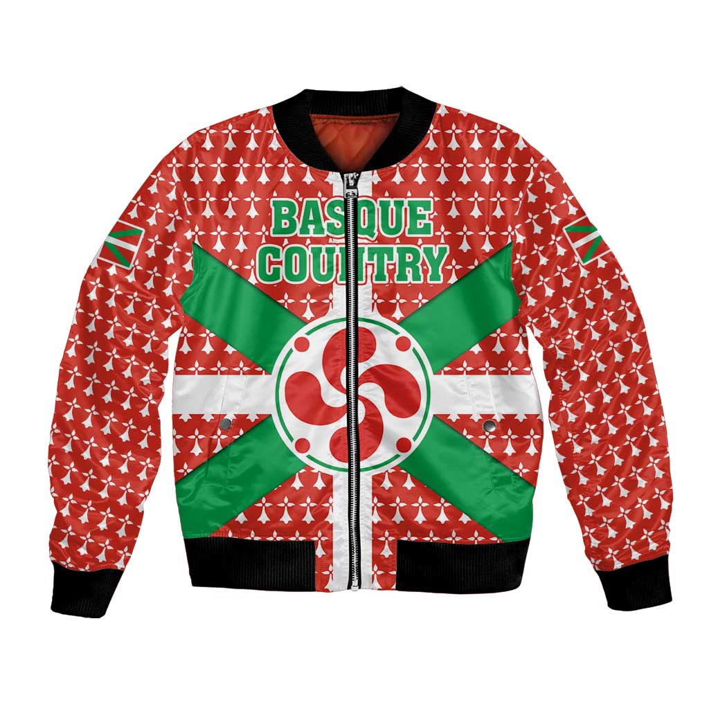Basque Country Flag Bomber Jacket Autonomous Community of Spain - Wonder Print Shop