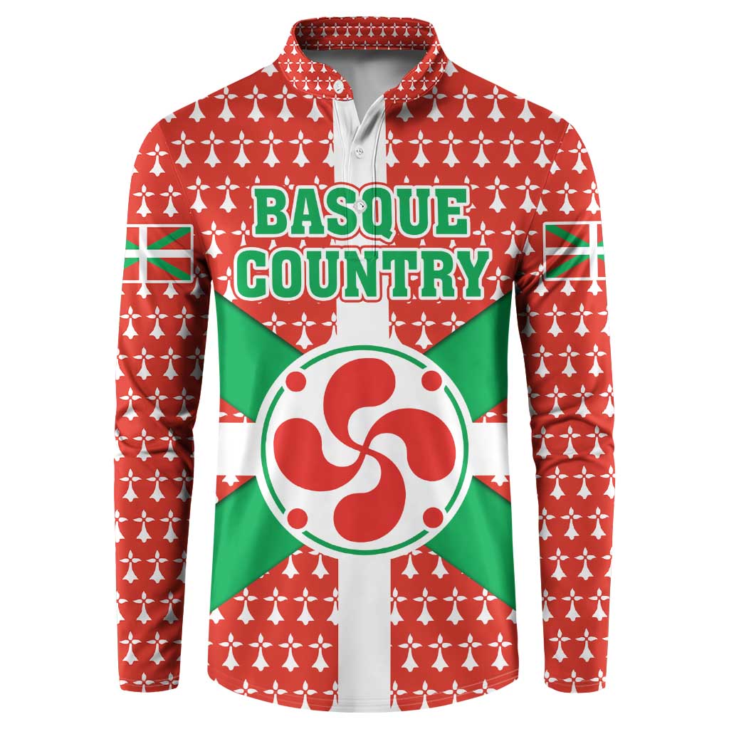 Basque Country Flag Button Sweatshirt Autonomous Community of Spain - Wonder Print Shop
