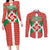 Basque Country Flag Couples Matching Long Sleeve Bodycon Dress and Long Sleeve Button Shirt Autonomous Community of Spain - Wonder Print Shop