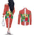 Basque Country Flag Couples Matching Off The Shoulder Long Sleeve Dress and Long Sleeve Button Shirt Autonomous Community of Spain - Wonder Print Shop