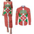 Basque Country Flag Couples Matching Puletasi and Long Sleeve Button Shirt Autonomous Community of Spain - Wonder Print Shop