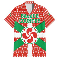 Basque Country Flag Family Matching Off The Shoulder Long Sleeve Dress and Hawaiian Shirt Autonomous Community of Spain - Wonder Print Shop