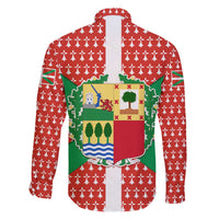Basque Country Flag Family Matching Off The Shoulder Long Sleeve Dress and Hawaiian Shirt Autonomous Community of Spain - Wonder Print Shop