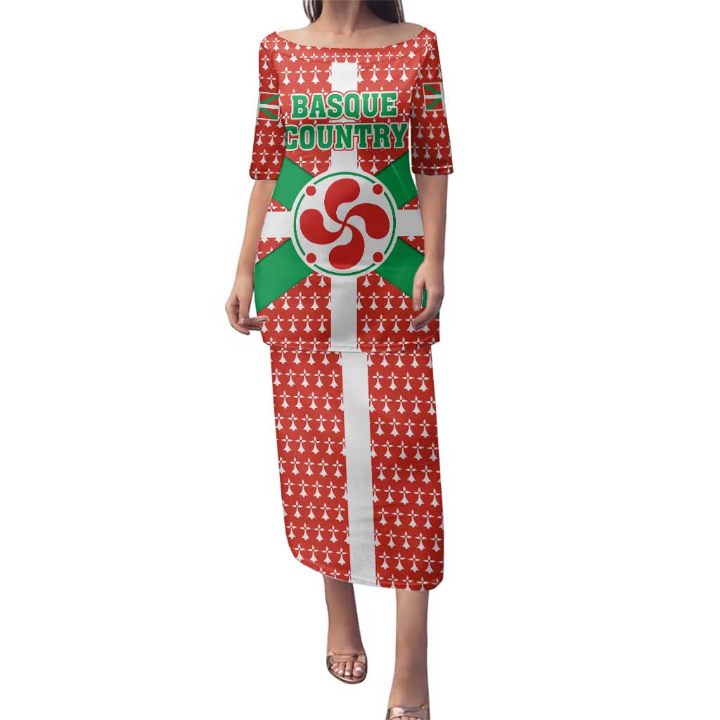 Basque Country Flag Family Matching Puletasi and Hawaiian Shirt Autonomous Community of Spain - Wonder Print Shop