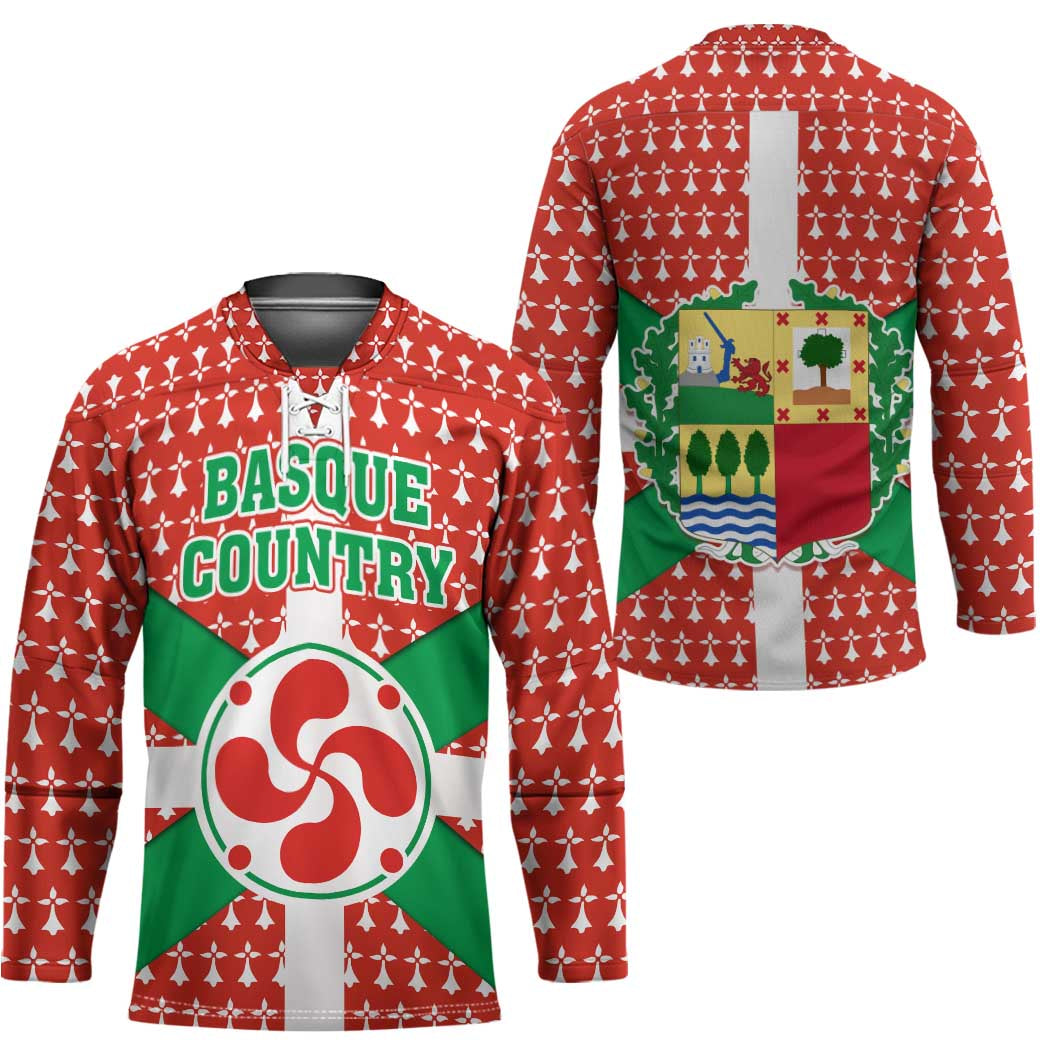 Basque Country Flag Hockey Jersey Autonomous Community of Spain - Wonder Print Shop
