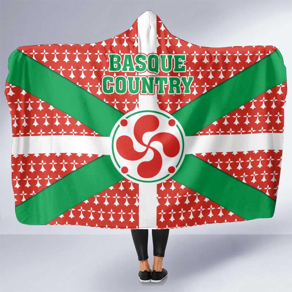 Basque Country Flag Hooded Blanket Autonomous Community of Spain - Wonder Print Shop