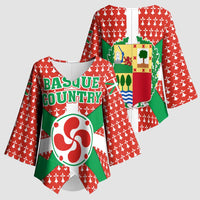 Basque Country Flag Kimono Sleeve Blouse Autonomous Community of Spain - Wonder Print Shop