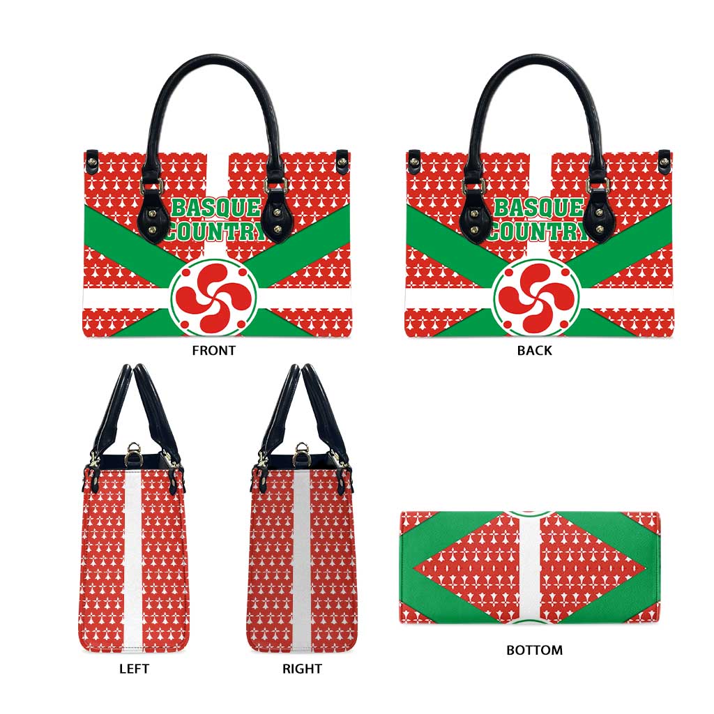 Basque Country Flag Leather Bag Autonomous Community of Spain - Wonder Print Shop