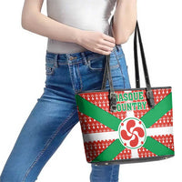 Basque Country Flag Leather Tote Bag Autonomous Community of Spain - Wonder Print Shop