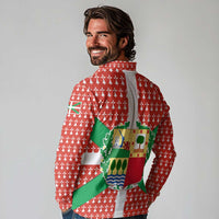 Basque Country Flag Long Sleeve Polo Shirt Autonomous Community of Spain - Wonder Print Shop