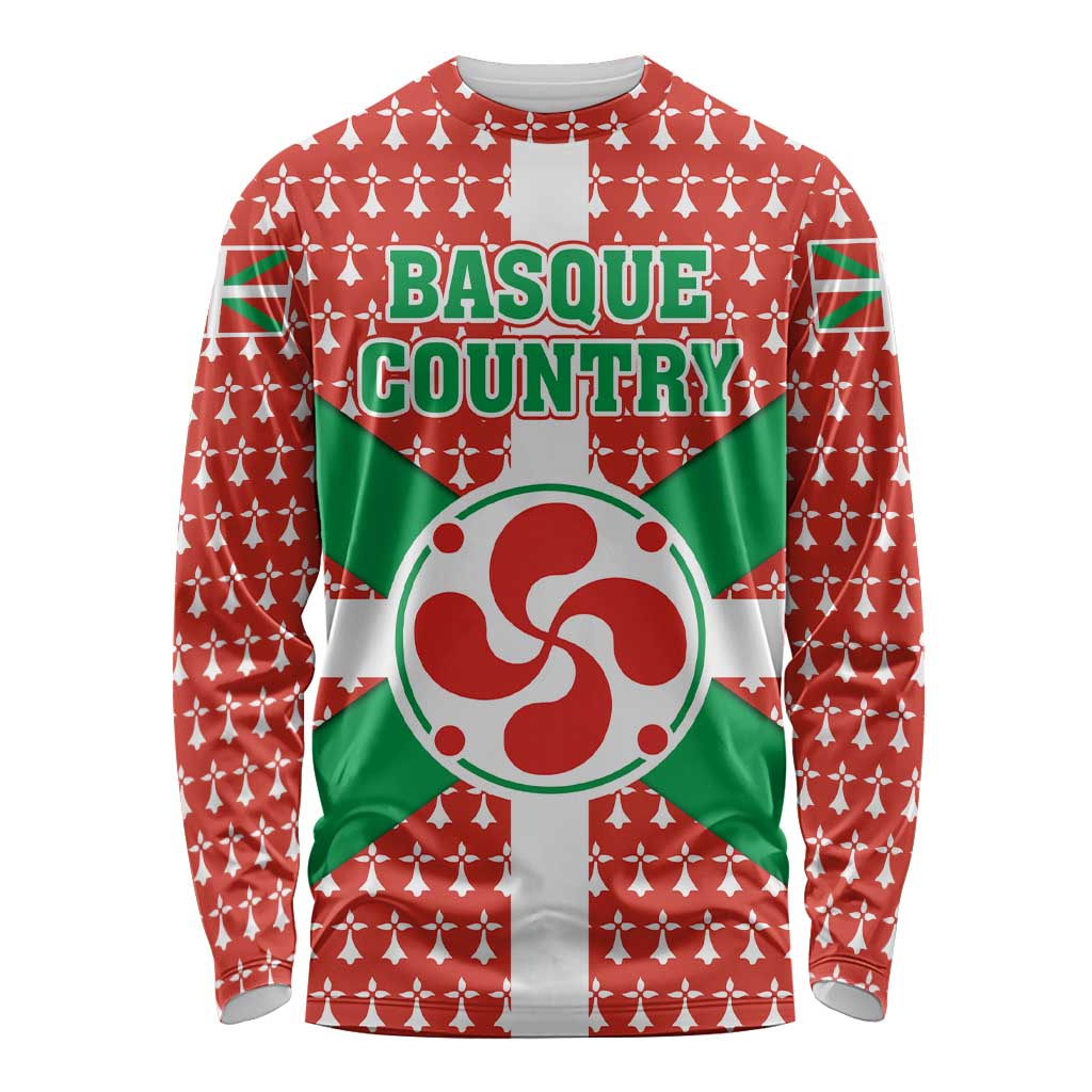 Basque Country Flag Long Sleeve Shirt Autonomous Community of Spain - Wonder Print Shop