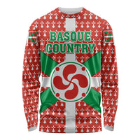 Basque Country Flag Long Sleeve Shirt Autonomous Community of Spain - Wonder Print Shop